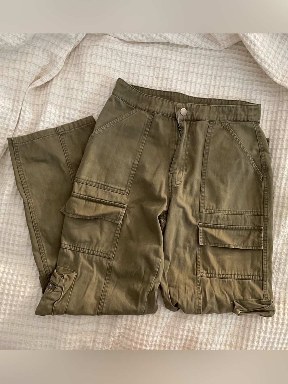 Angela Roi Olive Utility Cargo Pants